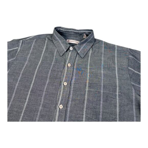 CHESS KING Shirt Mens 15.5 Medium Gray Button up Long Sleeve Check 60s 70s - Picture 10 of 12